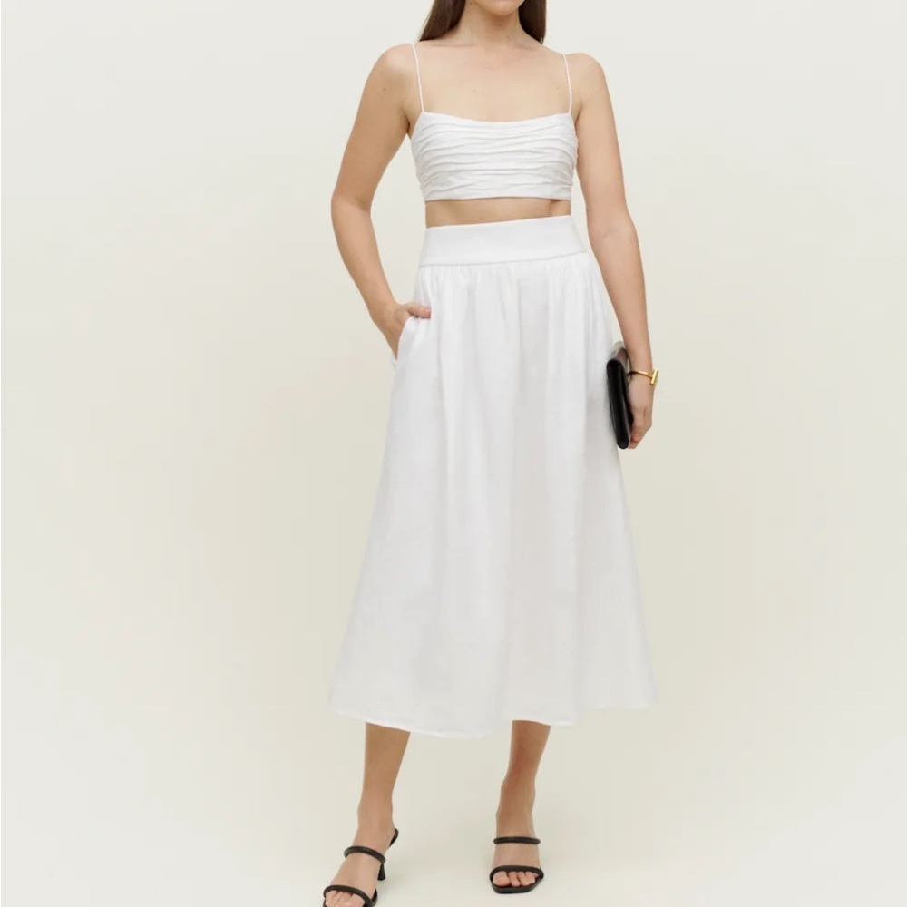 Reformation Louise Linen Two Piece Set 0